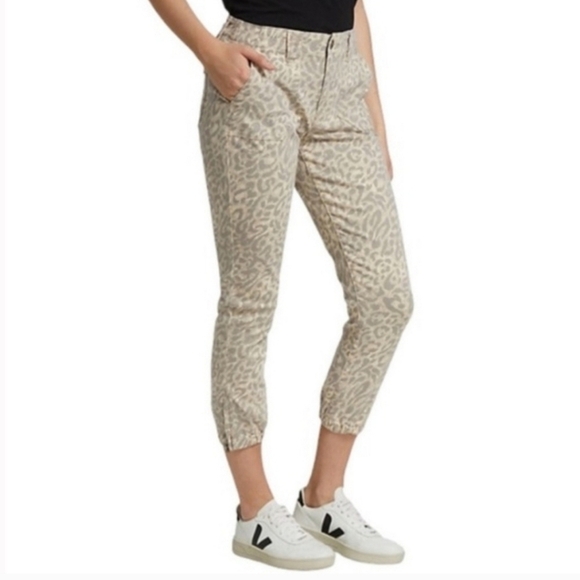 PAIGE Mayslie Jogger Ankle Jeans in Tortoise Shell Cheetah Sz 28 - Picture 3 of 14